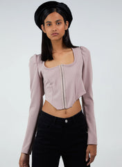 Long Sleeve Corset Top