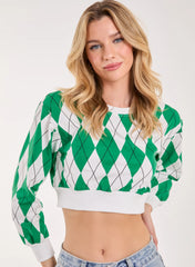 Long Sleeve Diamond Top