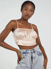 Satin Ruched Cami Top