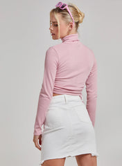 Ruched Crop Ribbed Top