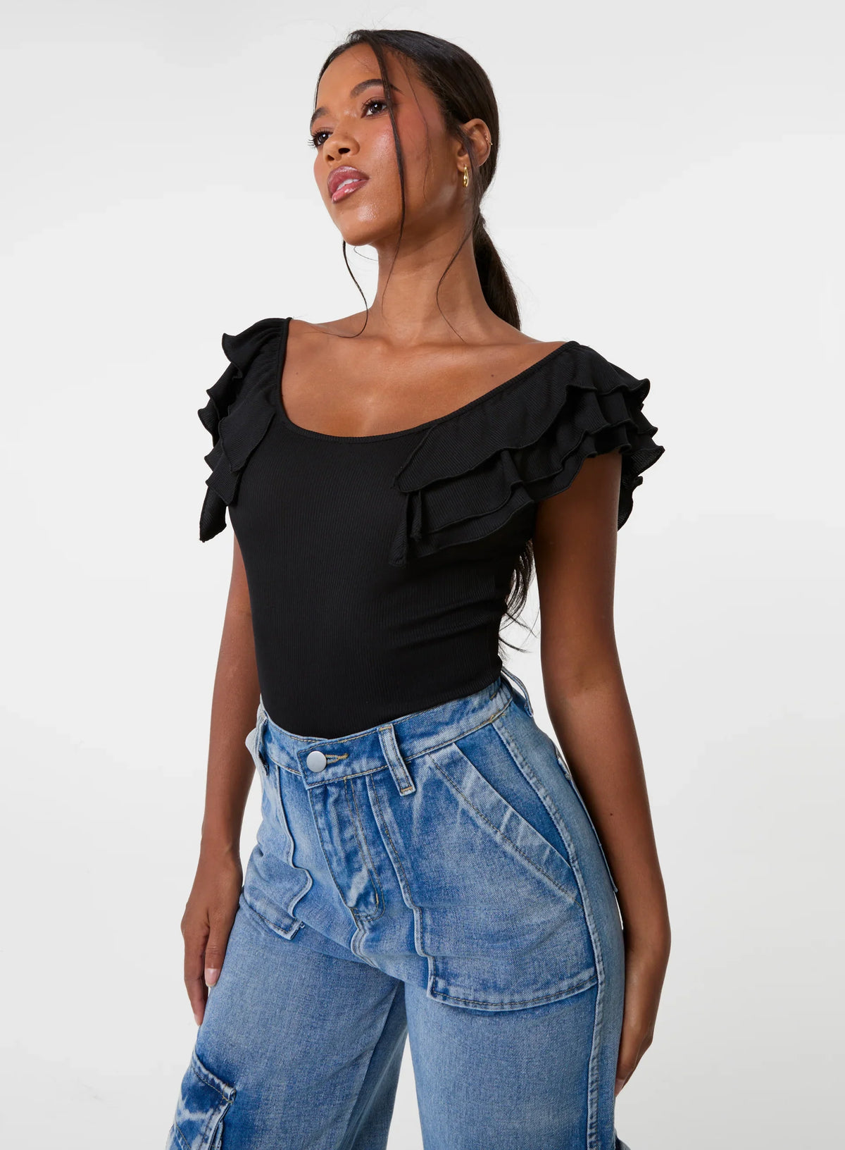 Ruffle Sleeve Bodysuit