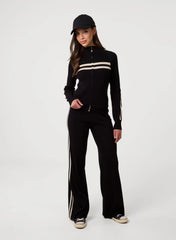 Stripe Front Zip Up Sweatshirt