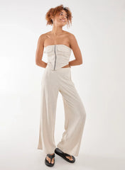 Linen Cargo Corset Top