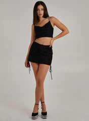 Diamante Tie Waist Skirt