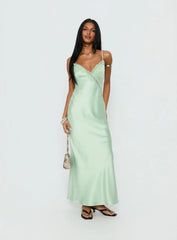 Madelene Lace V Neck Maxi Dress Jelly Mint