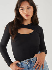 Twist Letterbox Long Sleeve Bodysuit