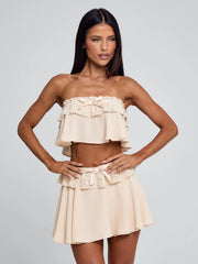 ISIDORA MINI SKIRT BEIGE