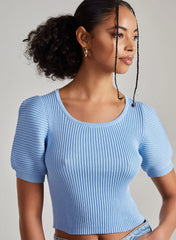 Scoop Neck Knit Crop Top