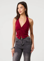 Knot Front Halter Top