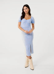 Front Split Floral Midi Dress