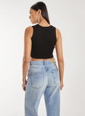 Diamante Hem Hanky Top