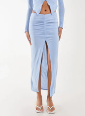 Slinky Ruched Maxi Skirt