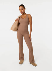 Ruched Bum Openback Unitard