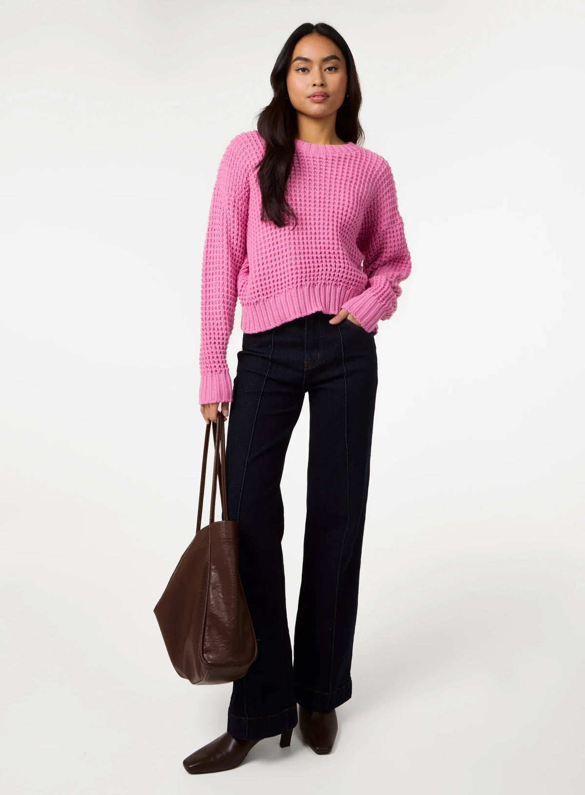 Waffle Knit Crop Jumper