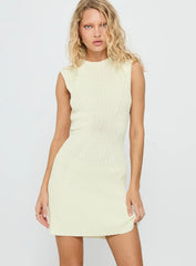 Kandy Knit Mini Dress Cream
