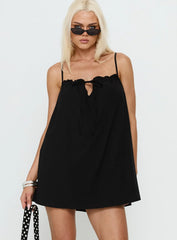 Loveless Strappy Babydoll Mini Dress Black