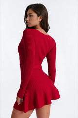 Leona Long Sleeve Sweater Mini Dress
