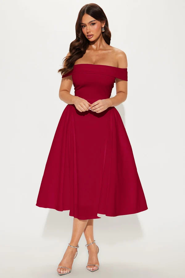 Yara Off Shoulder Midi Dress