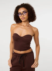 Bustier Jersey Zip Back