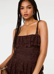 Frill Front Lace Square Neck Playsuit