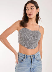 Sequin Corset Top
