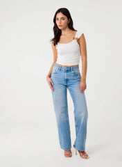 Gold Buckle Front Crop Top
