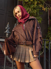 Faux Suede Oversized Jacket