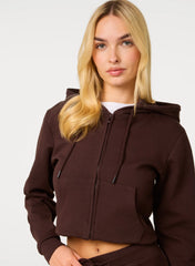 Zip Up Cropped Hoodie