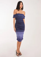 Ombre Bardot Midi Dress