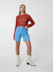 Long Sleeve Crochet Top