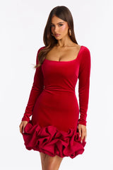 Sienna Velvet Long Sleeve Mini Dress