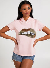 Bling Lips Hoodie Tee