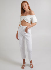 Ribbed Waffle Crop Top