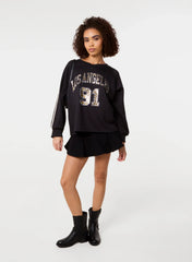 Metallic Leopard Long Sleeve Sports Jersey