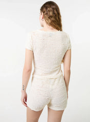 Textured Stretch Jersey Top