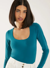 Long Sleeve Square Neck Bodysuit