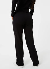 Wide Leg Ribbed Trousers