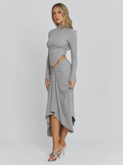 AMELIS MAXI SKIRT GREY