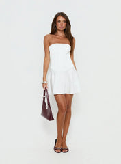 Natalisa Strapless Corset Mini Dress White