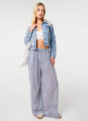Distressed Cropped Denim Jacket