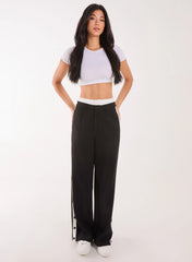 Boxer Style Popper Trousers