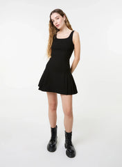 Pleated Mini Dress