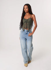 Polka Dot Butterfly Cami Top