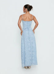 Members Only Maxi Dress Blue Burnout