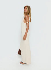 Imirisa Scoop Knit Maxi Dress Cream