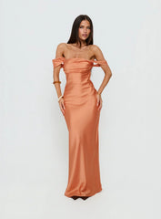 Azura Off The Shoulder Maxi Dress Orange