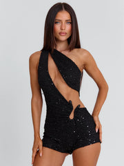 RAMONIA PLAYSUIT BLACK