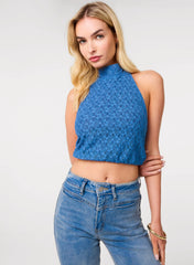 Lace Halter Neck Top