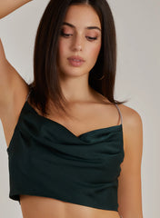 Diamante Strap Cowl Neck top