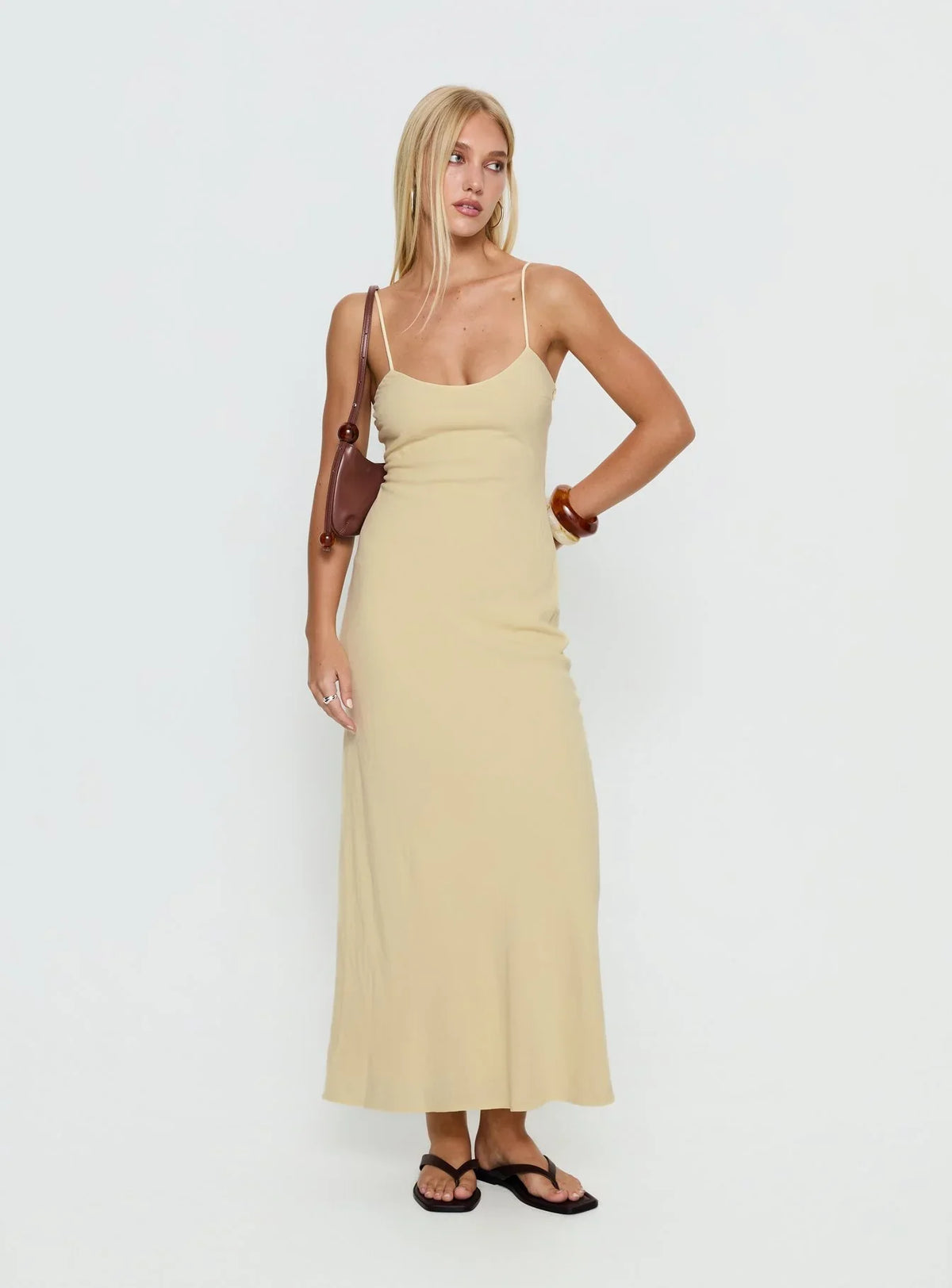 Montie Scoop Maxi Dress Lemon